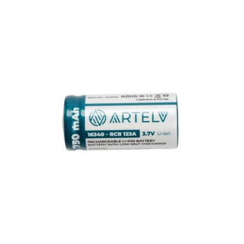Аккумуляторная батарея RCR123 ARTELV 3.7V Li-Ion 750 mAh