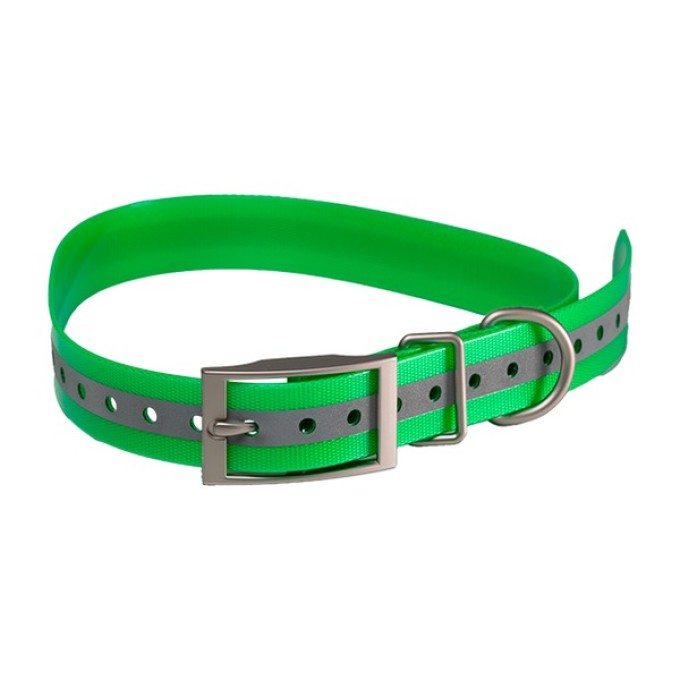 Светоотражающая зеленая шлейка для GPS-ошейника ARTELV COLLAR